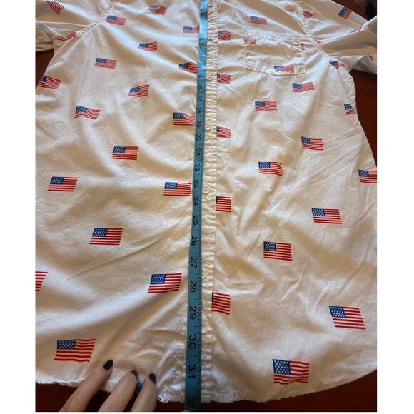 Mad Engine Men’s American Flag Button Down Shirt Size L USA Patriotic - Picture 6 of 7